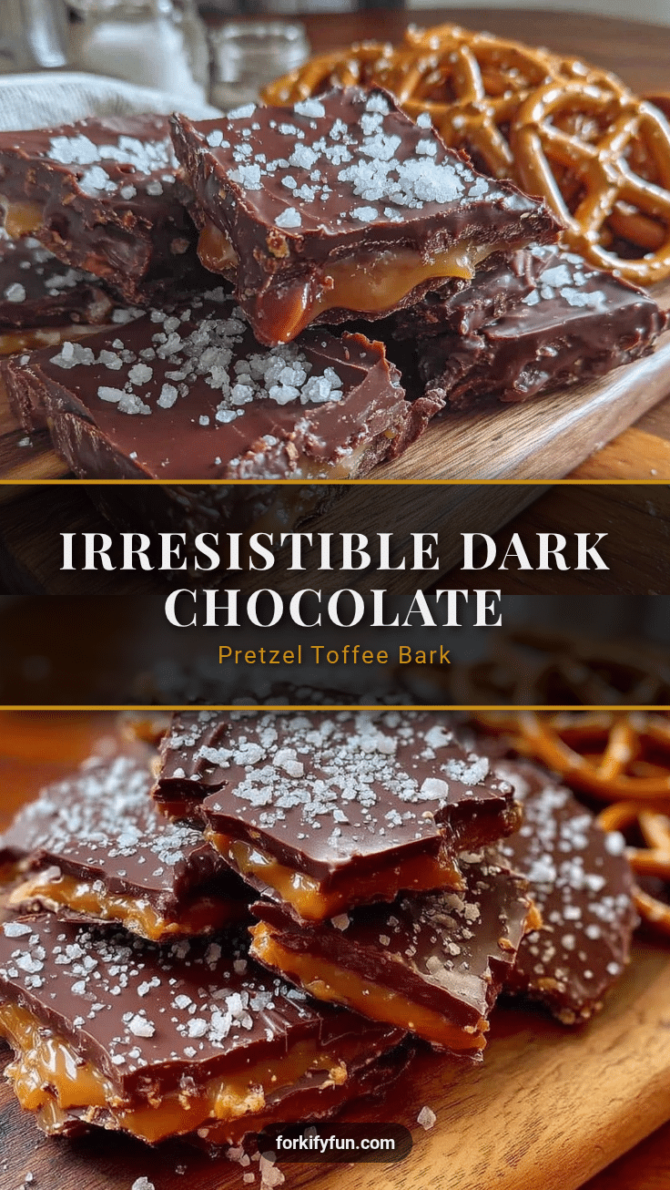 dark chocolate pretzel toffee bark recipe