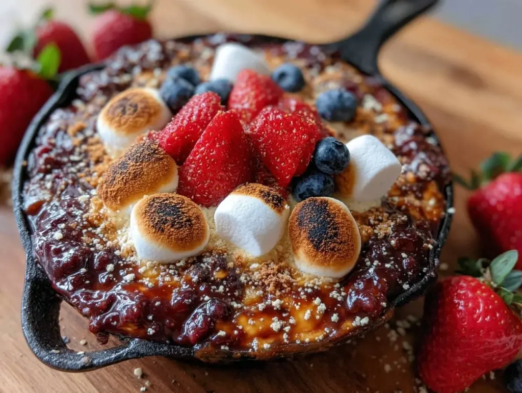 easy patriotic smores dip - featured image