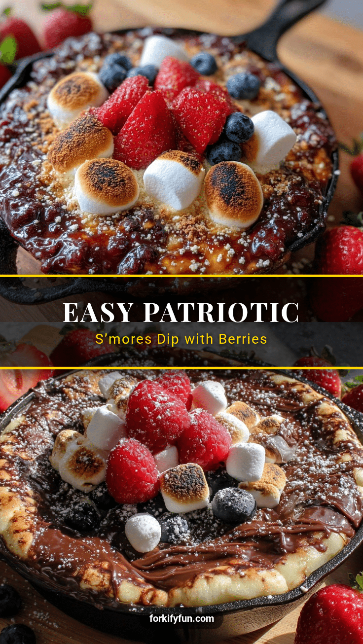 easy patriotic smores dip recipe