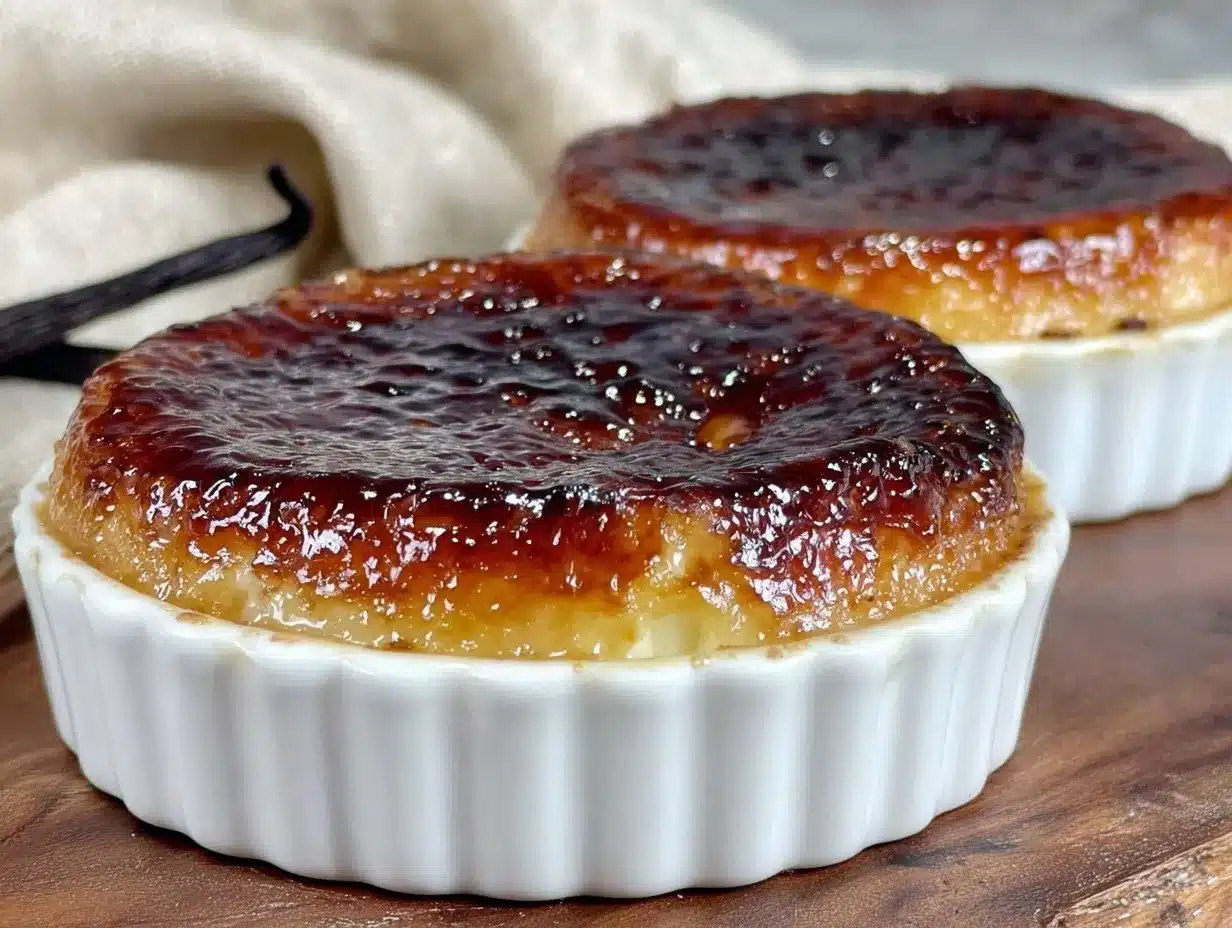 easy silky crème brûlée for two preparation steps