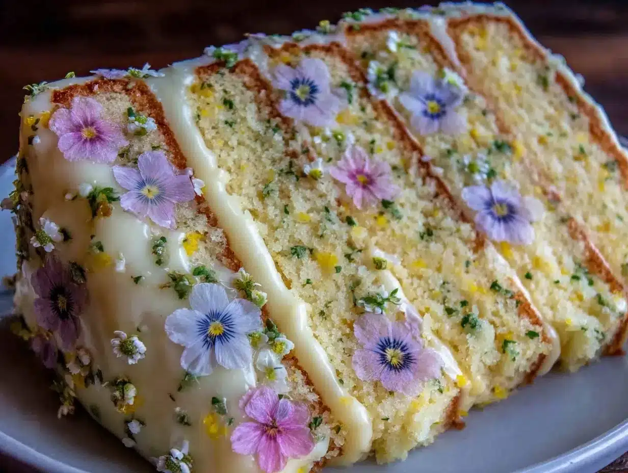 elderflower and lemon layer cake preparation steps