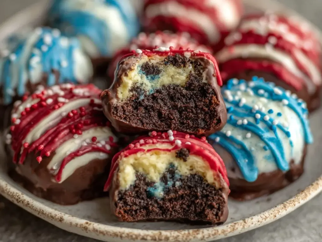 Festive Patriotic Oreo Truffles - featured image