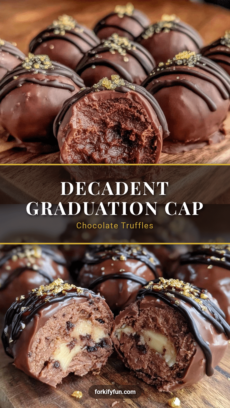 graduation cap chocolate truffle balls recipe