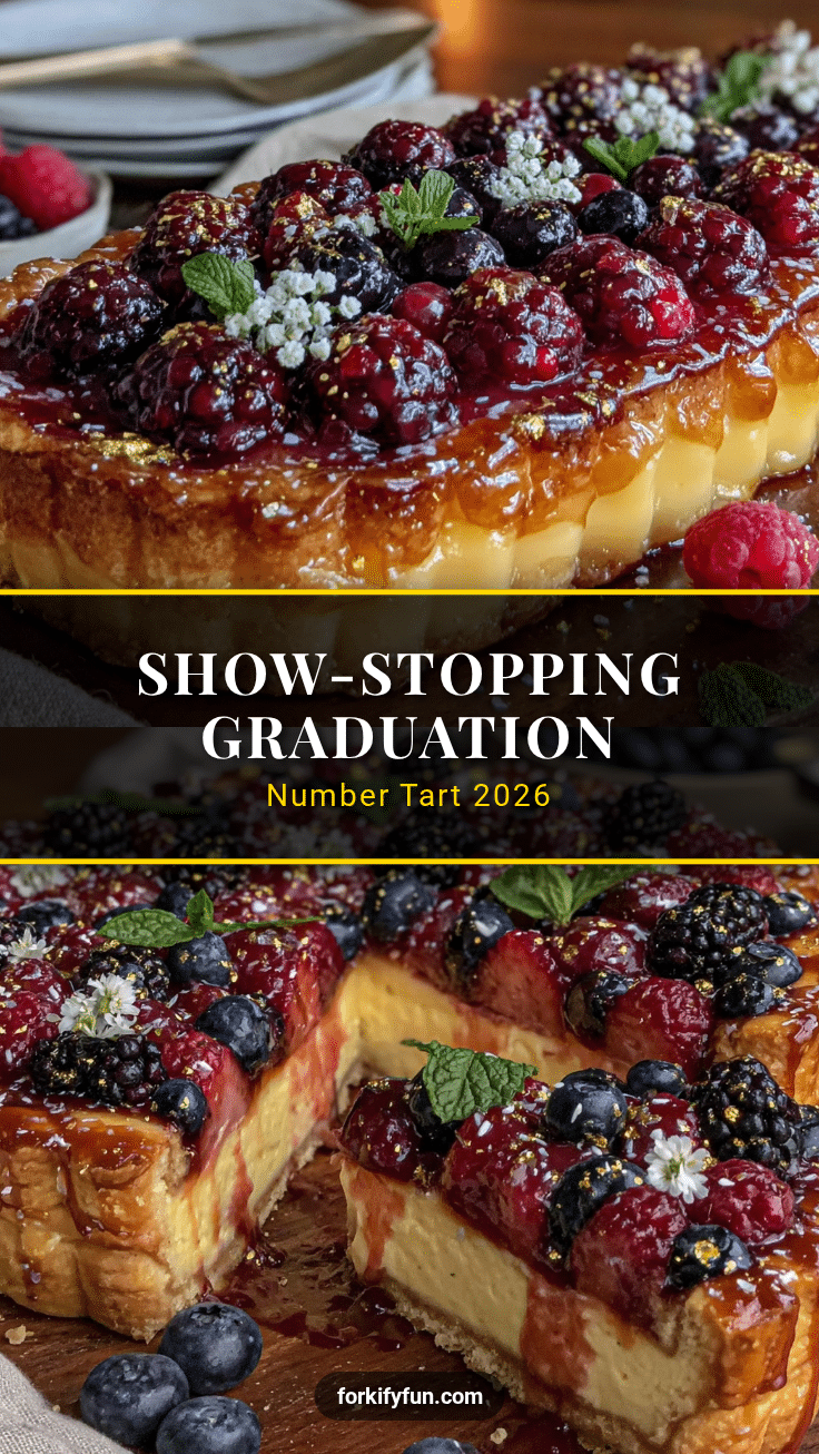 graduation number tart cake recipe