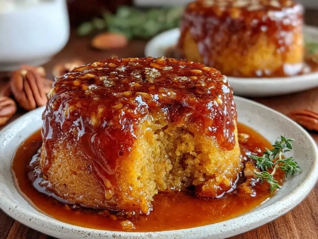 individual sticky toffee pudding - featured image