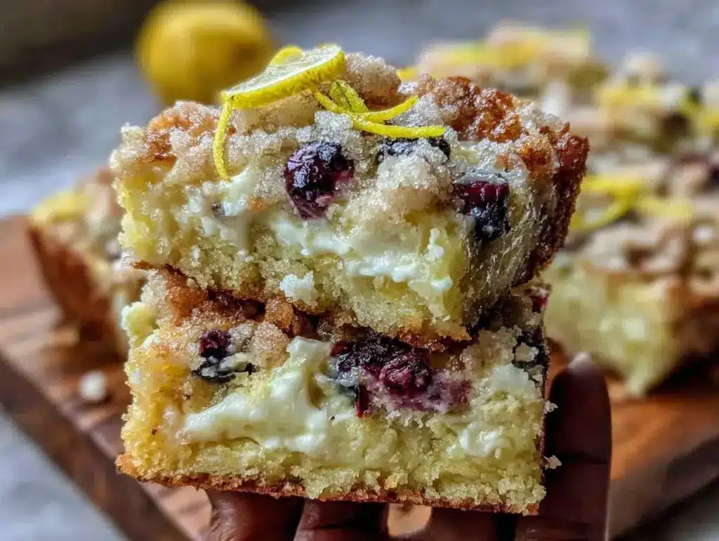 lemon blueberry coffee cake - featured image
