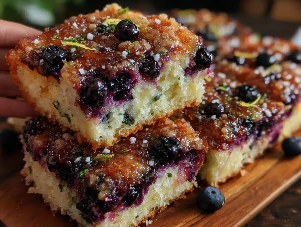 lemon blueberry coffee cake preparation steps