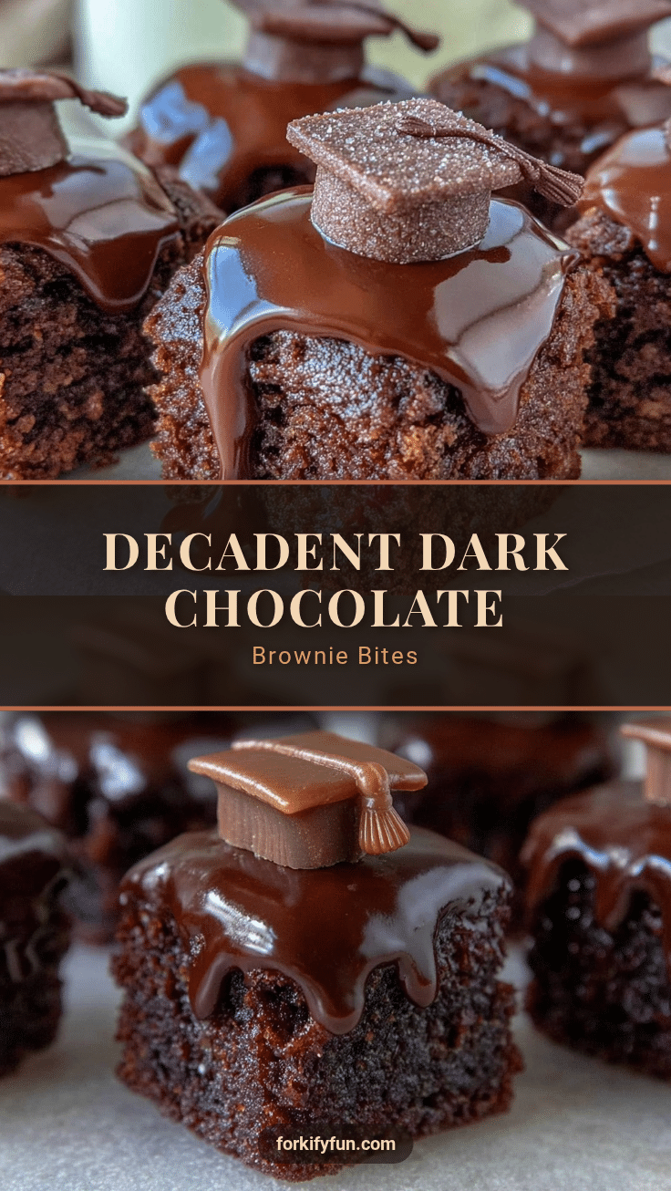 mini mortarboard brownie bites recipe