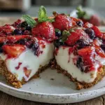 no bake strawberry cream pie - featured image