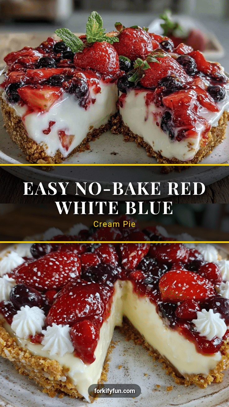 no bake strawberry cream pie recipe