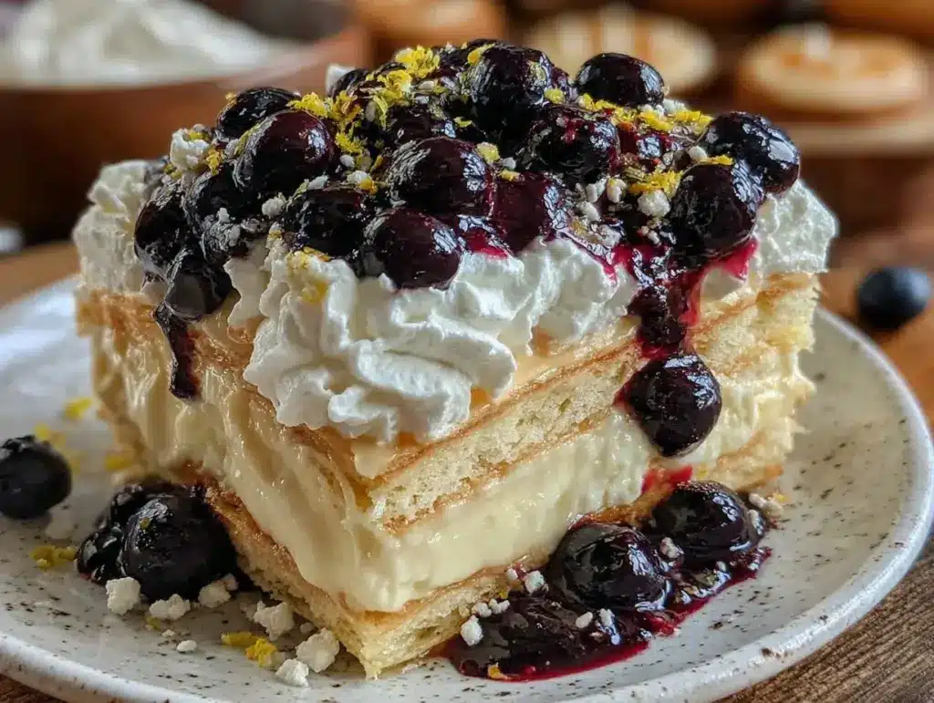 patriotic lemon icebox cake - featured image