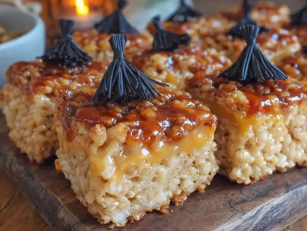 peanut butter rice krispie treats - featured image