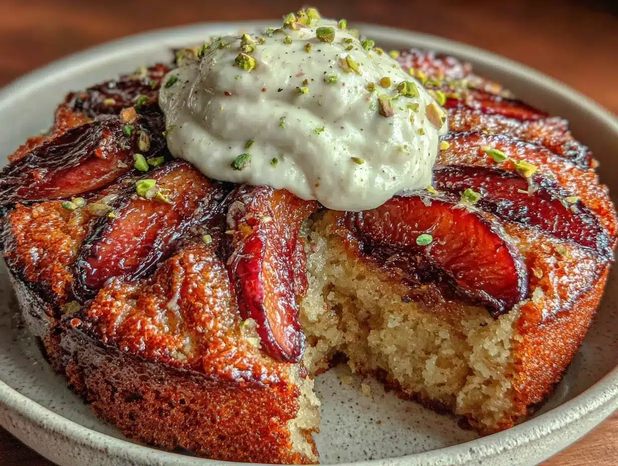 plum brown butter skillet cake preparation steps