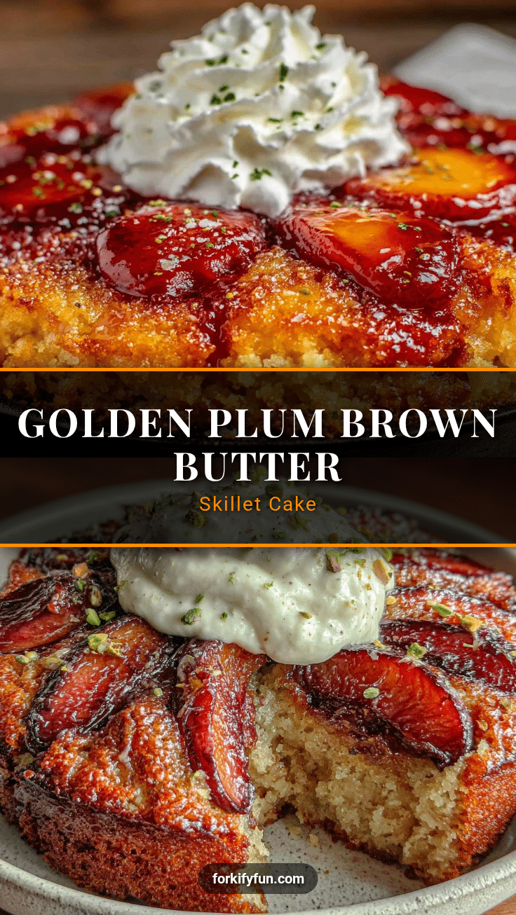 plum brown butter skillet cake recipe