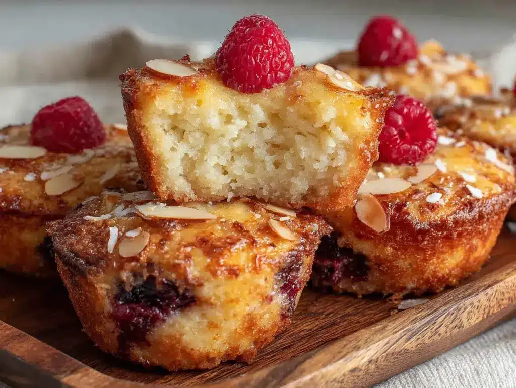 raspberry almond financiers - featured image