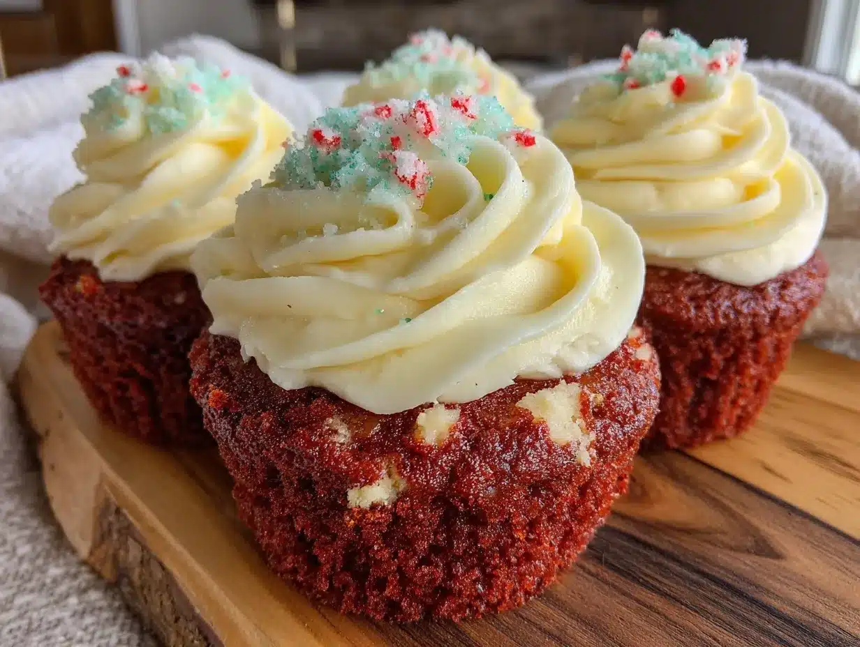 red velvet firecracker cupcakes preparation steps