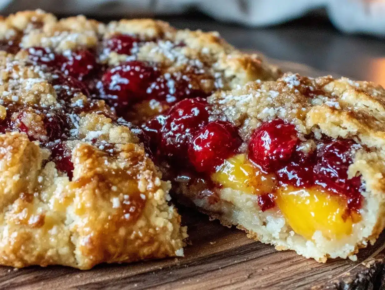rustic raspberry peach galette preparation steps
