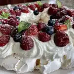 Stars and Stripes Pavlova Wreath - featured image