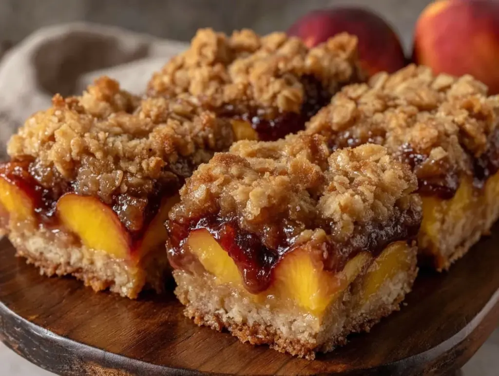 stone fruit crumble bars - featured image