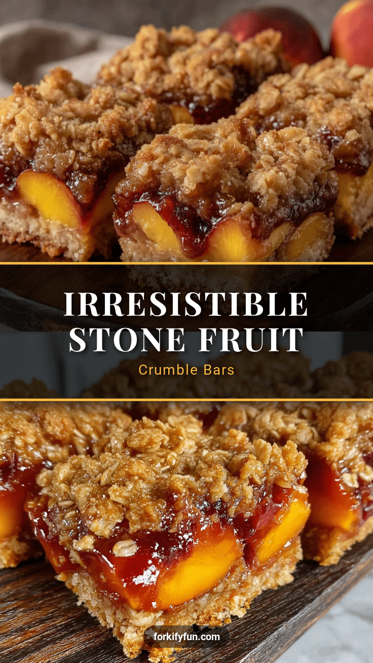 stone fruit crumble bars recipe