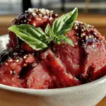 strawberry basil sorbet - featured image