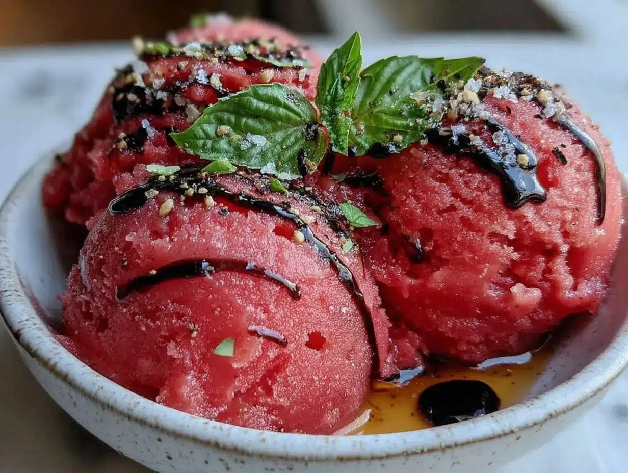 strawberry basil sorbet preparation steps
