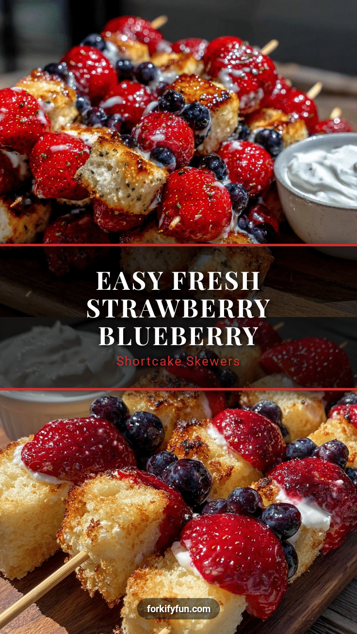 strawberry blueberry shortcake skewers recipe
