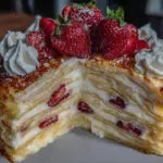 strawberry crepe cake - featured image