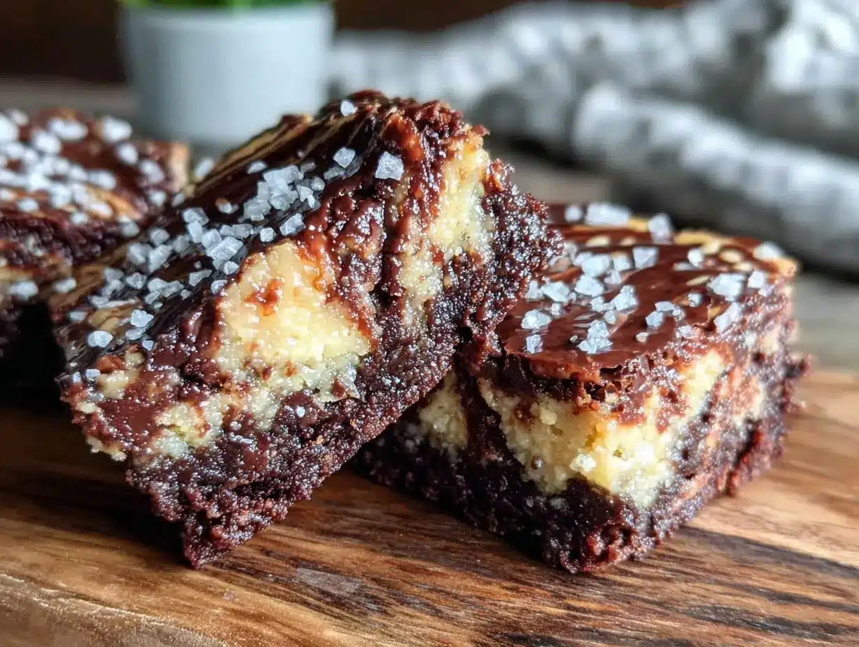 tahini dark chocolate swirl brownies preparation steps