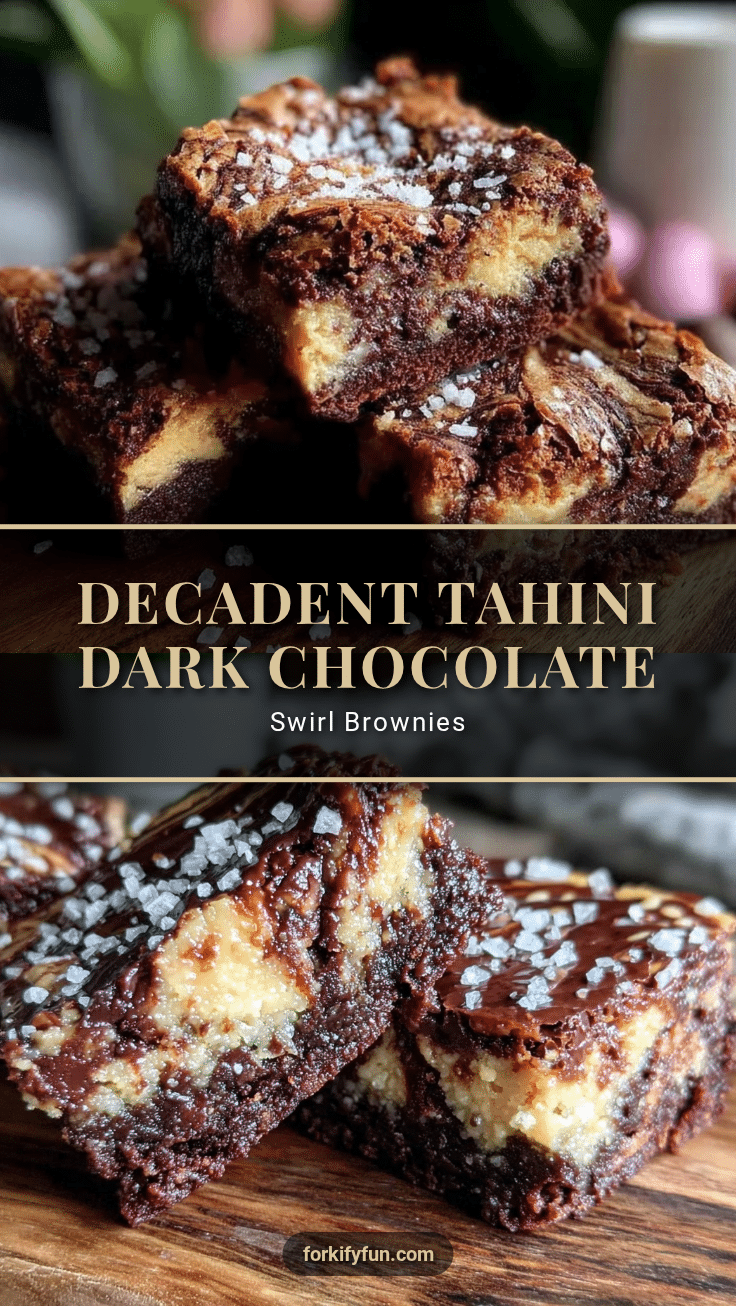 tahini dark chocolate swirl brownies recipe