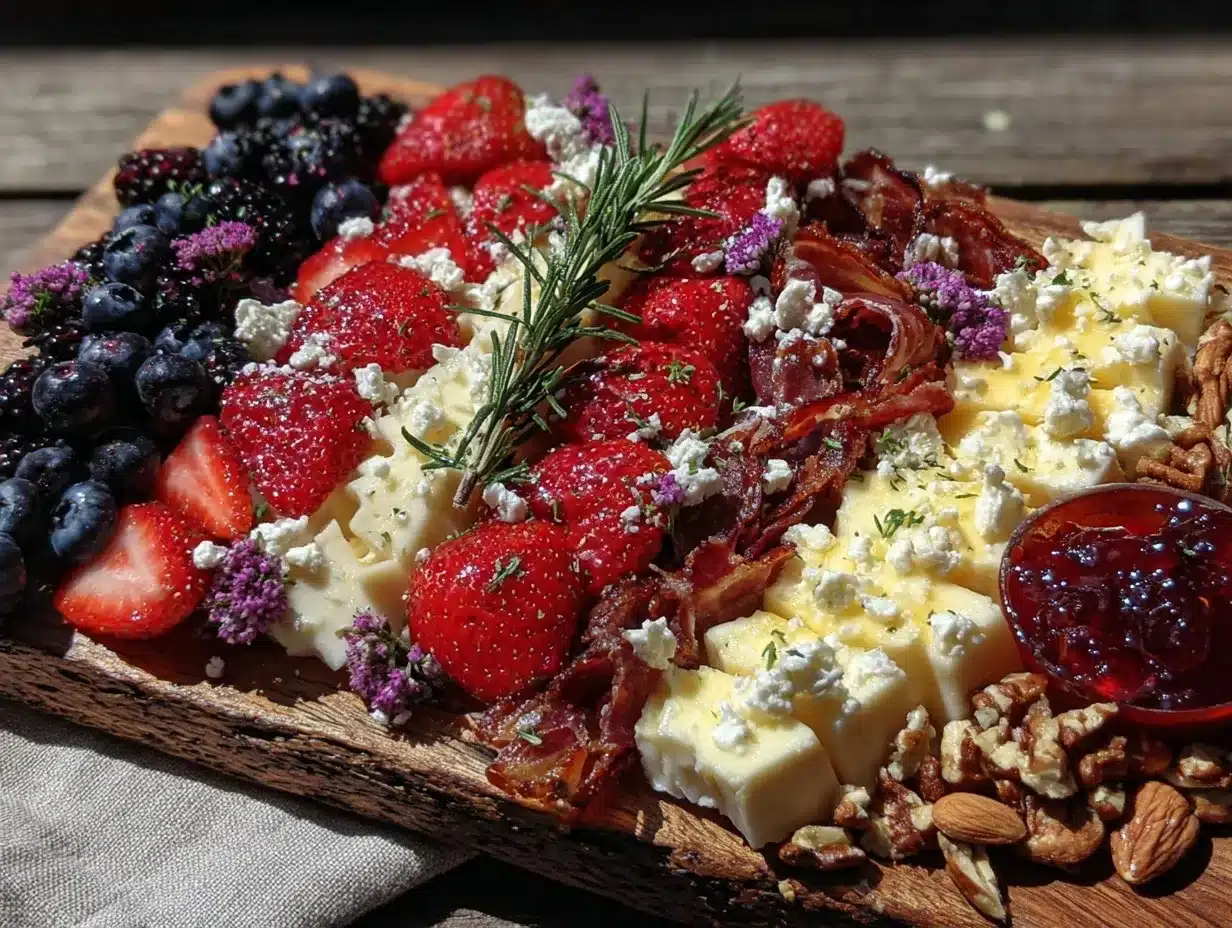 american flag cheese board preparation steps