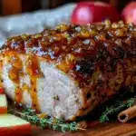 apple cider glazed pork tenderloin slow cooker - featured image
