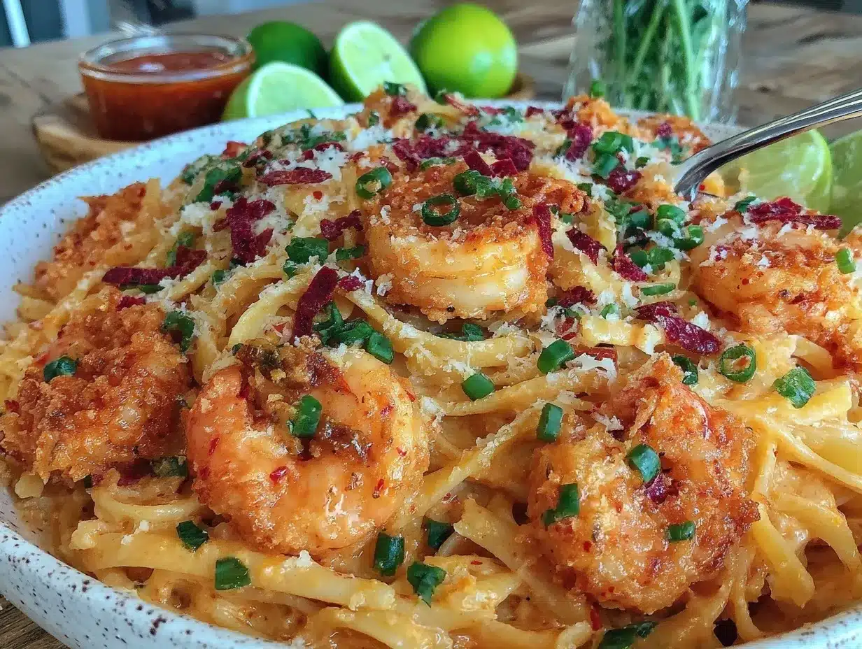 Bang Bang Shrimp Pasta preparation steps