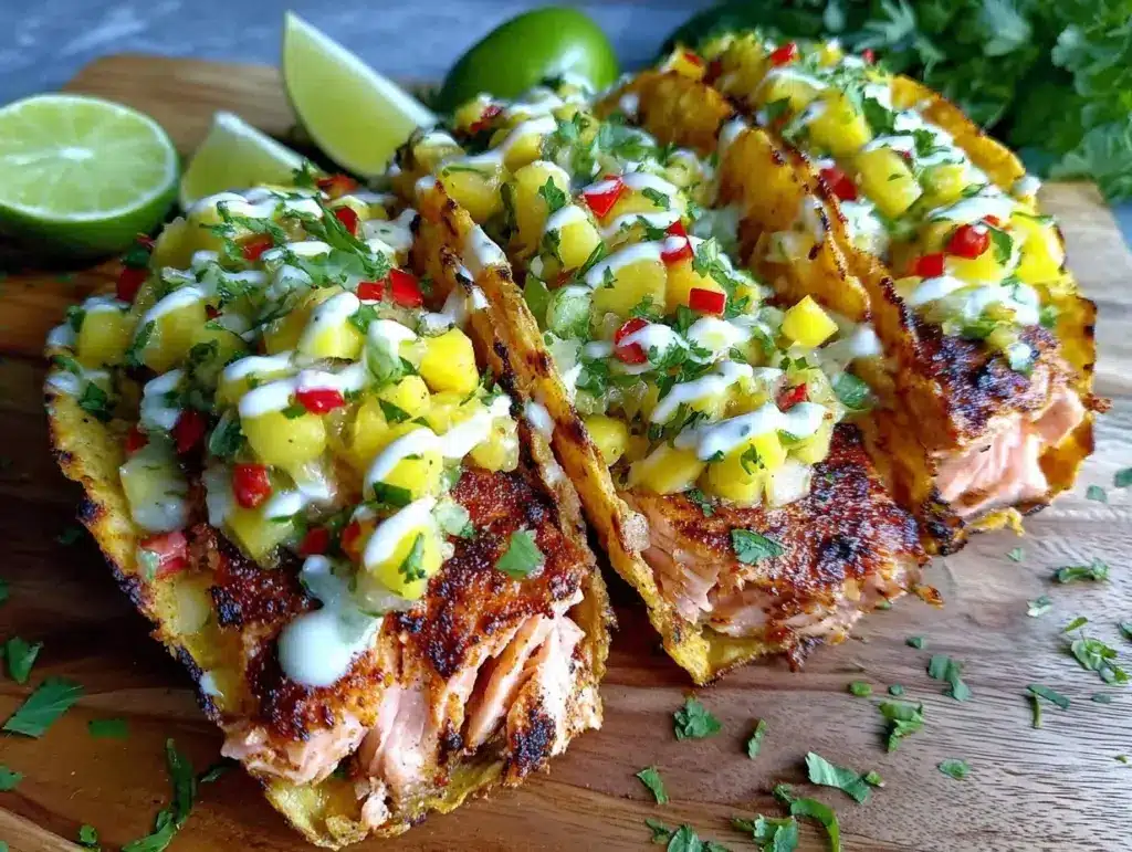 blackened salmon tacos - featured image