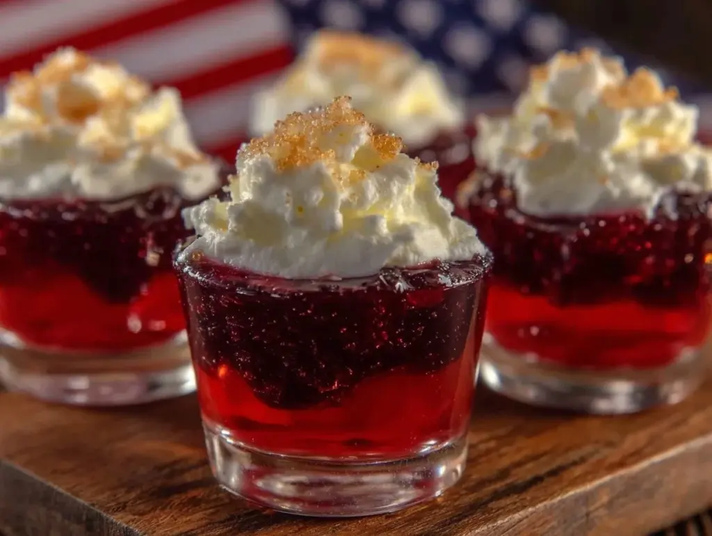 boozy red white blue jello shots - featured image