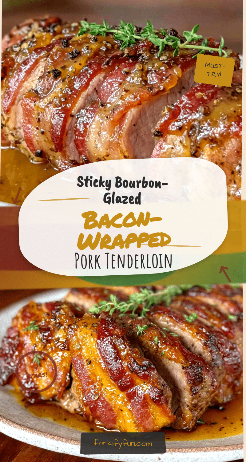 bourbon-glazed bacon-wrapped pork tenderloin recipe