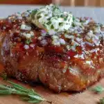 bourbon-glazed ribeye steak - featured image