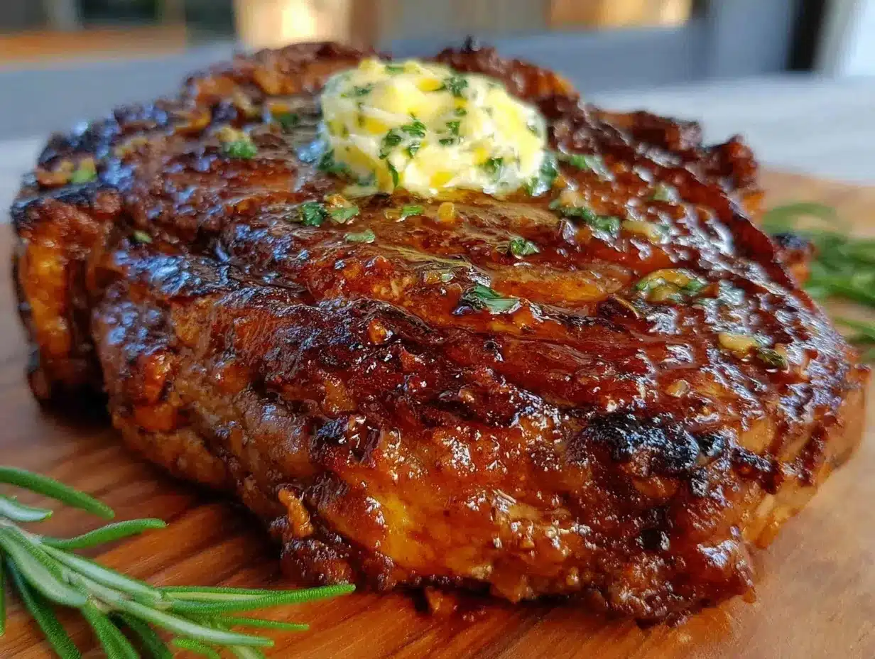bourbon-glazed ribeye steak preparation steps