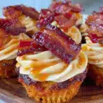 bourbon maple bacon cupcakes - featured image