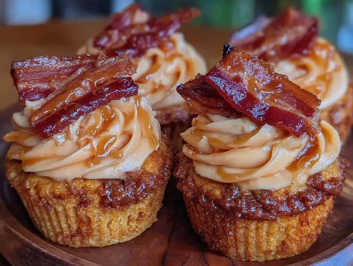 bourbon maple bacon cupcakes preparation steps