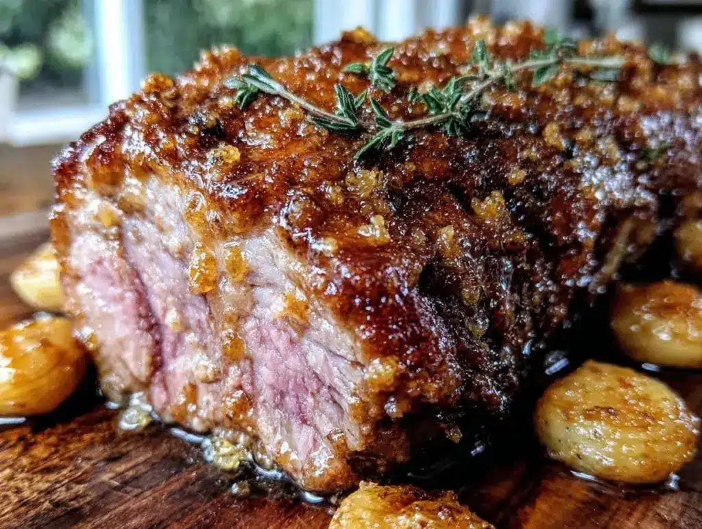 brown sugar garlic pork tenderloin crockpot recipe - featured image
