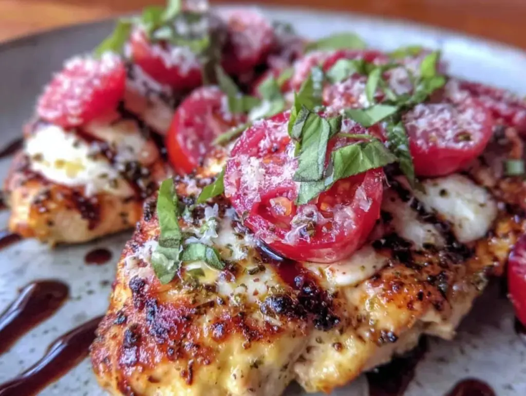 caprese grilled chicken - featured image