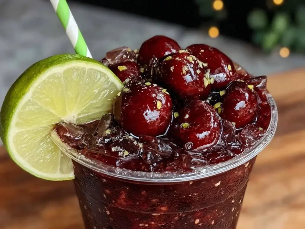 cherry lime slushie - featured image