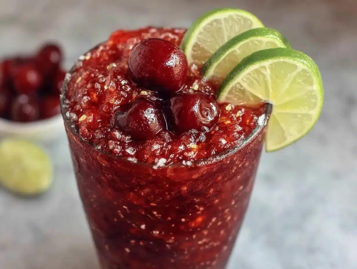 cherry lime slushie preparation steps