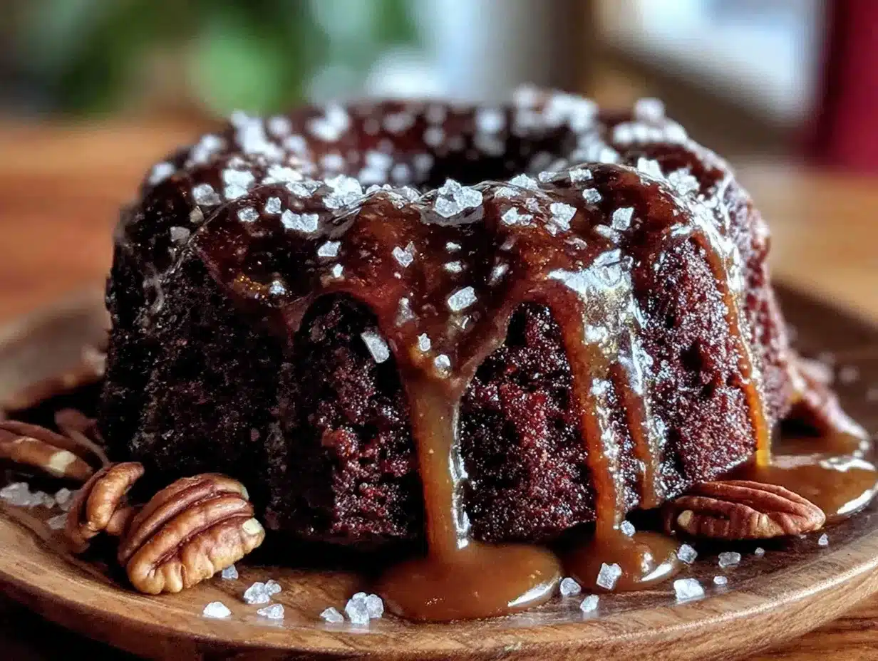 chocolate whiskey bundt cake preparation steps