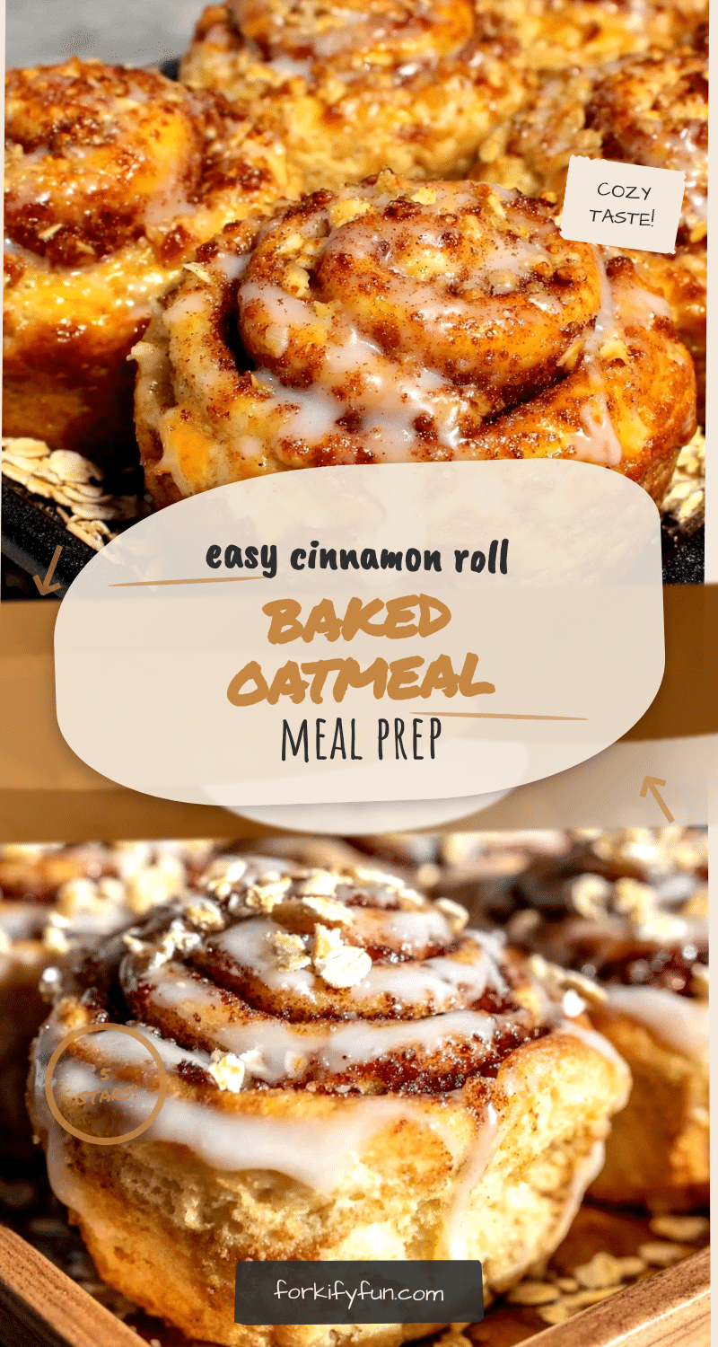 cinnamon roll baked oatmeal recipe