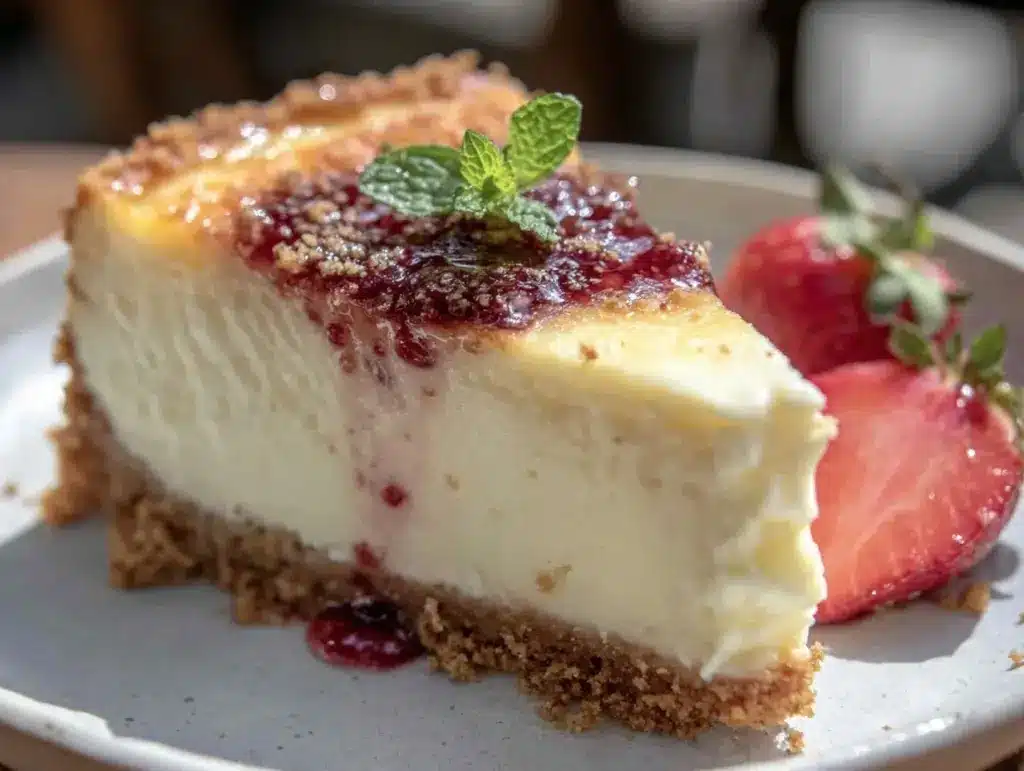 classic New York style cheesecake - featured image