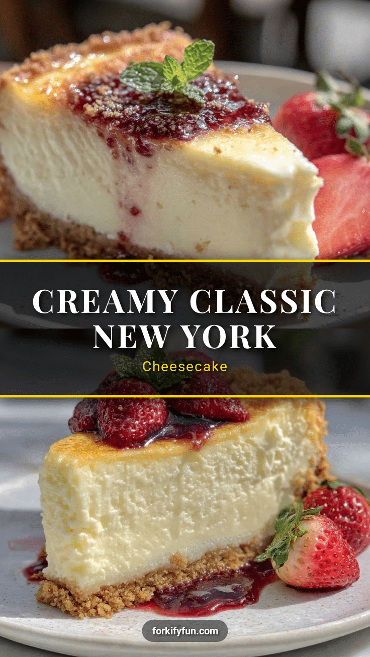 classic New York style cheesecake recipe