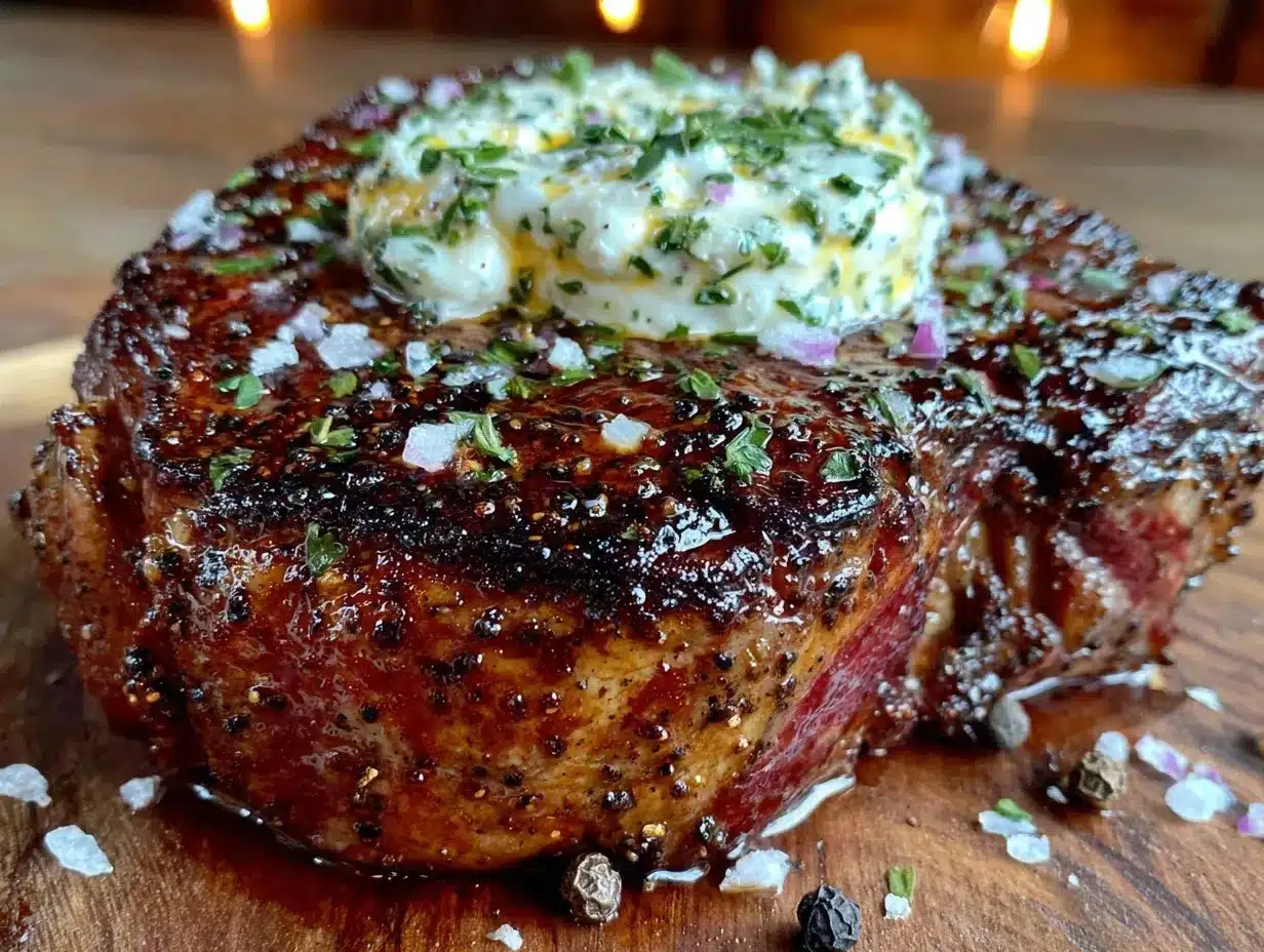 coffee-rubbed ribeye steak preparation steps