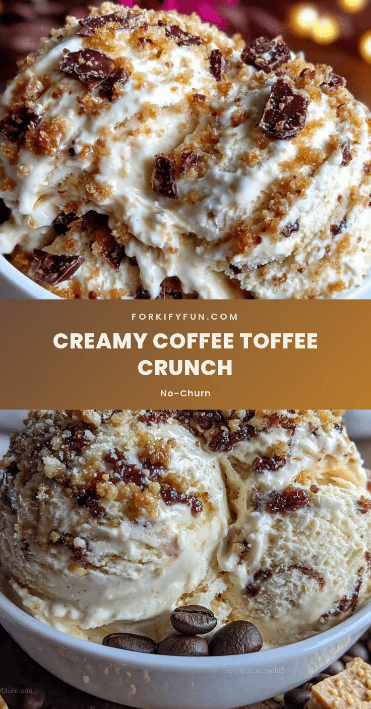 coffee toffee crunch no-churn ice cream recipe
